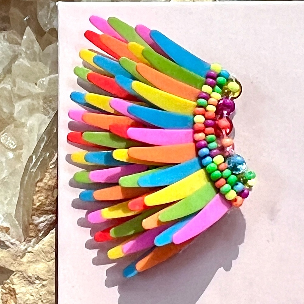 🌺🎉HP🎉🌺 NWT Mignonne Gavigan Mini Madeline Earrings Confetti - Picture 7 of 16